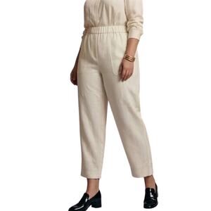 NWT Marina Rinaldi Recali Linen Blend Cropped Pant PLUS size 20 Neutral Capsule